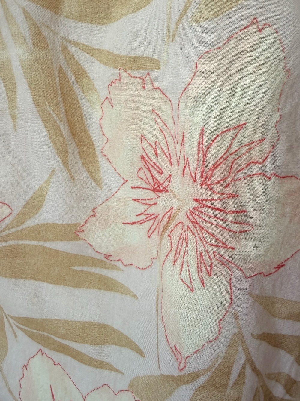 D&G Floral Button-Up Shirt in Pale Peach & Yellow - Picture 7 of 9